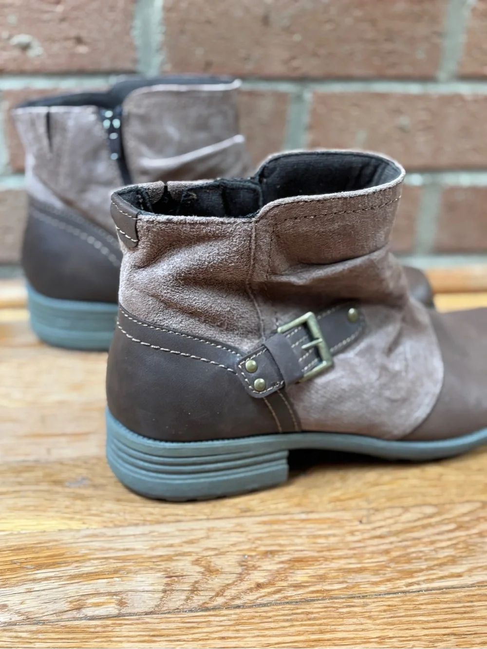 Earth Origins Phoenix Wide ankle boots in Bark — Women's 11W. NEW/NEVER WORN!